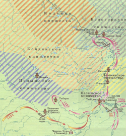 Карта похода Ермака